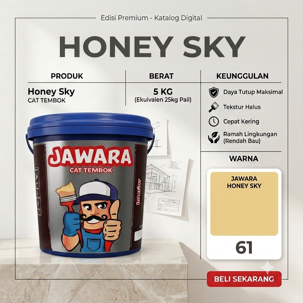cat jawara galon 61 honey sky